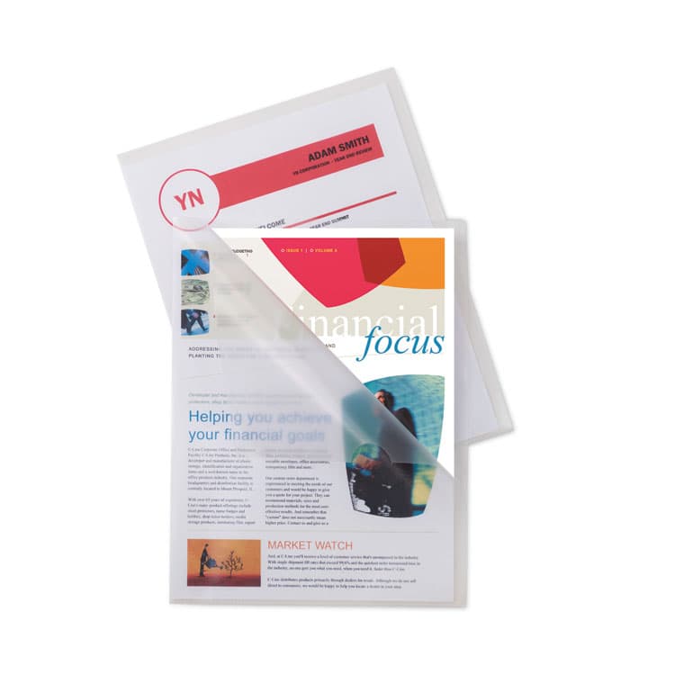 C-LINE PRODUCTS, Specialty Project Folders, Letter Size, Clear, 25/Box (CLI62627) thumbnail 3