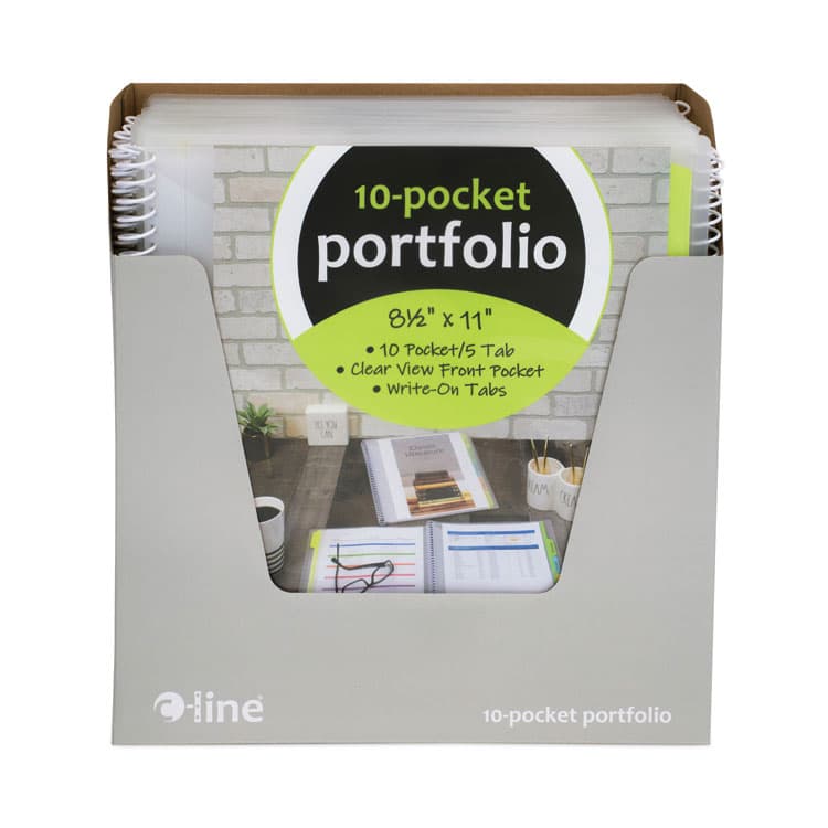 C-LINE PRODUCTS, 10-Pocket Poly Portfolio with Write-On Tabs, 8.5 x 11, Clear/Clear (CLI33650) thumbnail 4