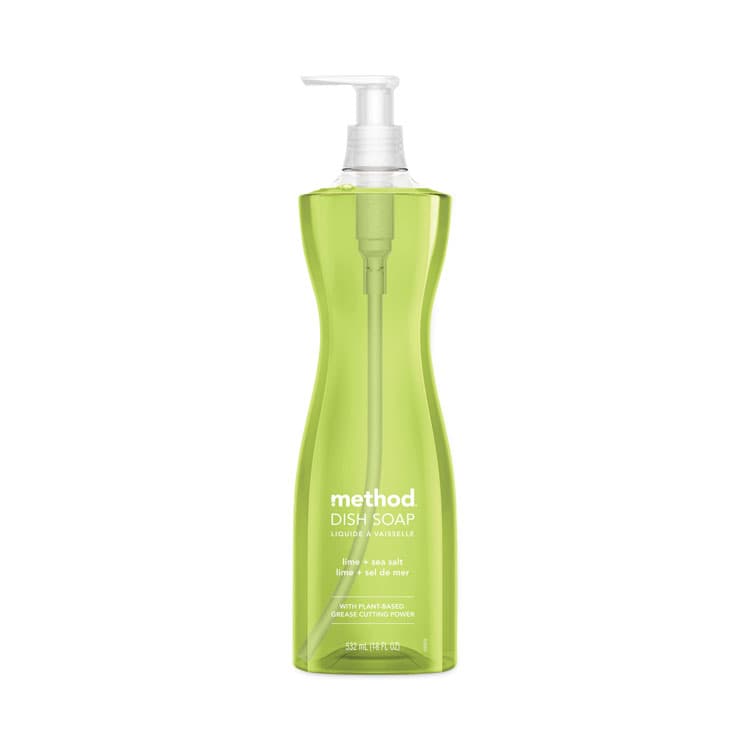 METHOD PRODUCTS . Dish Soap, Lime and Sea Salt, 18 oz Pump Bottle (MTH01240EA)