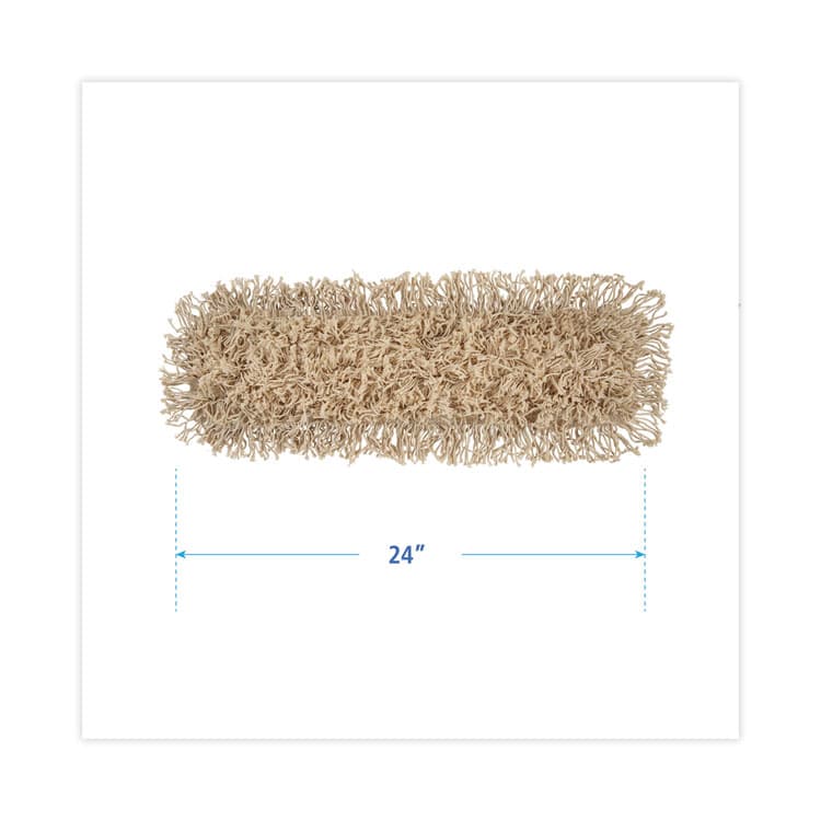 BOARDWALK Industrial Dust Mop Head, Hygrade Cotton, 24 x 5, White (BWK1324) thumbnail 3