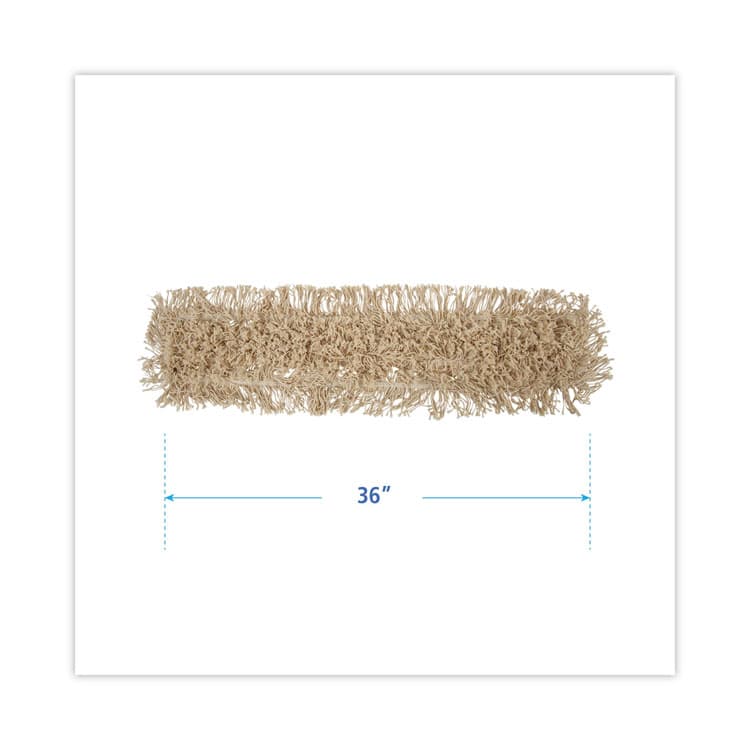 BOARDWALK Industrial Dust Mop Head, Washable, Hygrade Cotton, 36 x 5, White (BWK1336) thumbnail 3