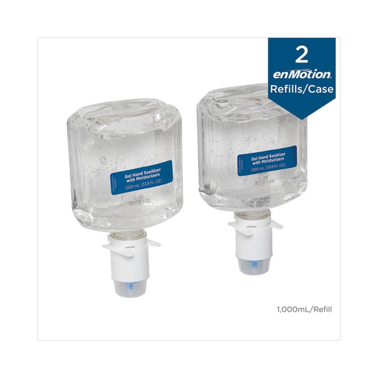 GEORGIA PACIFIC enMotion Gen2 E3-Rated Gel Sanitizer Dispenser Refill, 1,000 mL Bottle, Fragrance-Free, 2/Carton (GPC42337) thumbnail 3