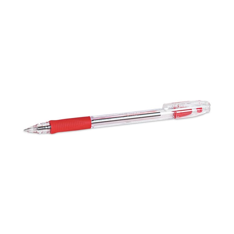 PILOT CORP. OF AMERICA EasyTouch Ballpoint Pen, Stick, Fine 0.7 mm, Red Ink, Clear/Red Barrel, Dozen (PIL32003) thumbnail 4