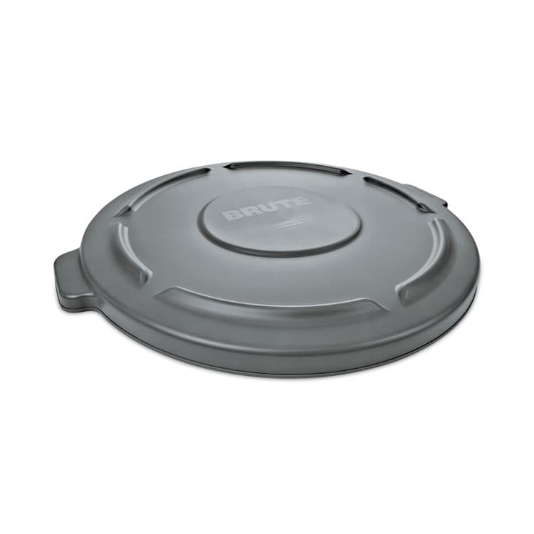 RUBBERMAID COMMERCIAL PROD. BRUTE Self-Draining Flat Top Lids for 10 gal Round BRUTE Container, 15.91" Diameter, Gray, 6/Carton (RCP260900GRAYCT) thumbnail 3
