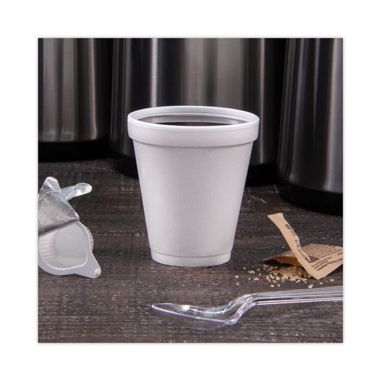 DART Foam Drink Cups, 8 oz, White, 25/Pack (DCC8J8BG) thumbnail 4