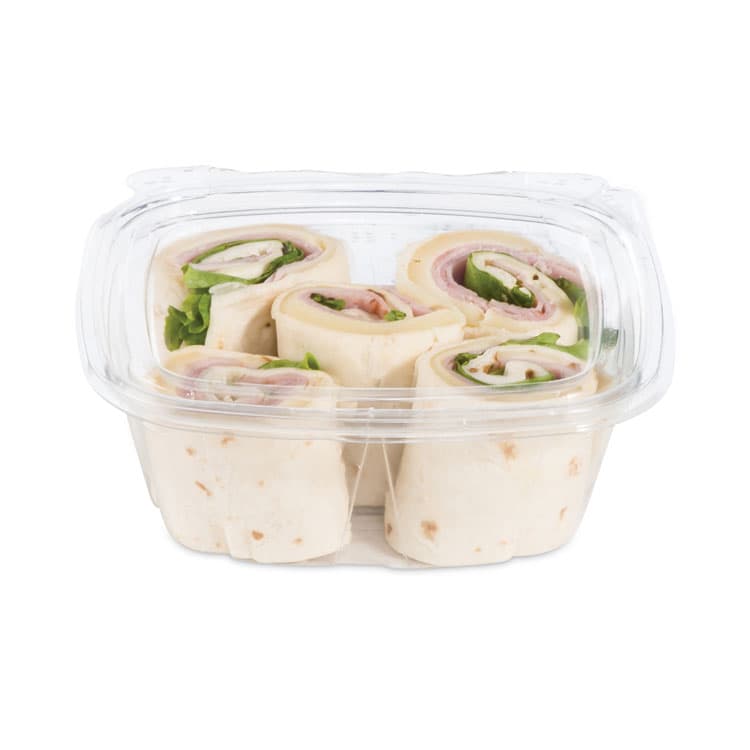 DART ClearPac SafeSeal Tamper-Resistant/Evident Containers, Flat Lid, 12 oz, Clear, Plastic, 100/Bag, 2 Bags/Carton (DCCCH12DEF) thumbnail 2