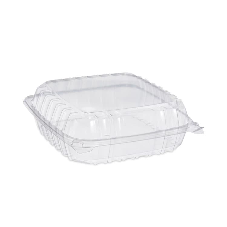 DART ClearSeal Hinged-Lid Plastic Containers, 9.3 x 8.8 x 3, Clear, Plastic, 100/Bag, 2 Bags/Carton (DCCC95PST1) thumbnail 2