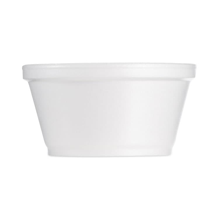 DART Foam Container, Extra Squat, 8 oz, White, 1,000/Carton (DCC8SJ20) thumbnail 2