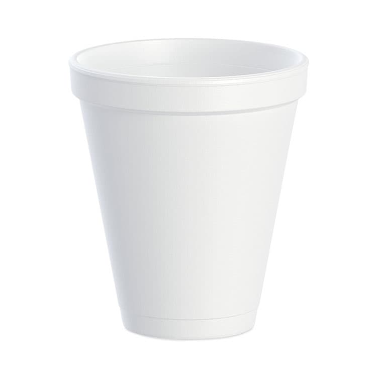 DART Foam Drink Cups, 12 oz, Squat, White, 1,000/Carton (DCC12J16)