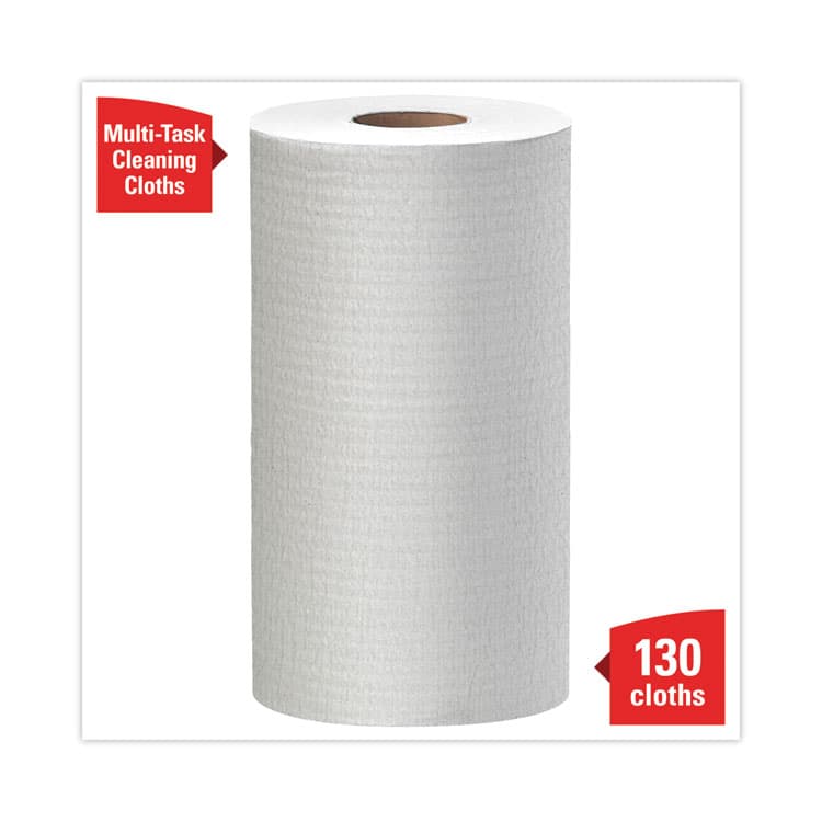KIMBERLY CLARK General Clean X60 Cloths, Small Roll, 13.5 x 19.6, White, 130/Roll, 6 Rolls/Carton (KCC35421) thumbnail 4