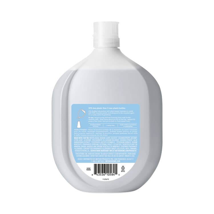 METHOD PRODUCTS . Foaming Hand Wash Refill Tub, Sweet Water Scent, 28 oz, 4/Carton (MTH378022) thumbnail 2