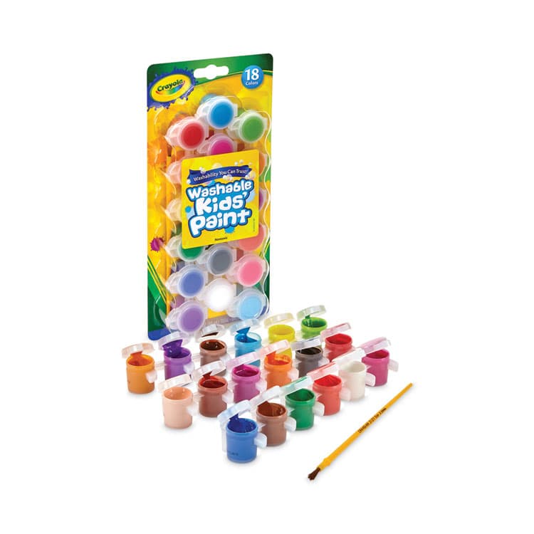 BINNEY & SMITH / CRAYOLA Washable Paint, 18 Assorted Colors, Interconnected 3 oz Cups (CYO540125) thumbnail 3
