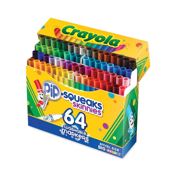 BINNEY & SMITH / CRAYOLA Pip-Squeaks Skinnies Washable Markers, Medium Bullet Tip, Assorted Colors, 64/Pack (CYO588764) thumbnail 3