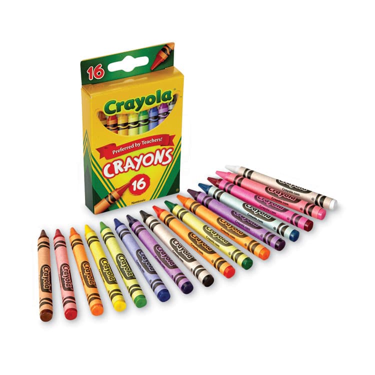 BINNEY & SMITH / CRAYOLA Classic Color Crayons, Peggable Retail Packaging, Regular Size, 0.31" x 3.63", 16 Assorted Colors, 16/Pack (CYO523016) thumbnail 2