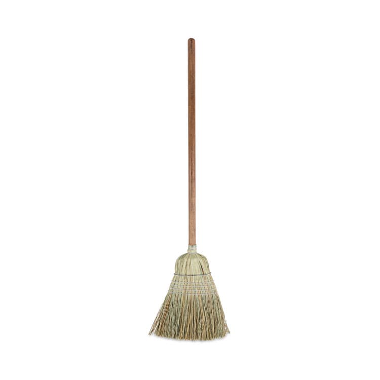 BOARDWALK Corn/Fiber Brooms, Corn/Synthetic Fiber Bristles, 60" Overall Length, Gray/Natural, 6/Carton (BWKBR10002)