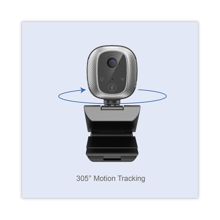 ADESSO CyberTrack M1 HD Fixed Focus USB Webcam with AI Motion/Facial Tracking, 1920 pixels x 1080 pixels, 2.1 Mpixels, Black/Silver (ADECYBERTRACKM1) thumbnail 3