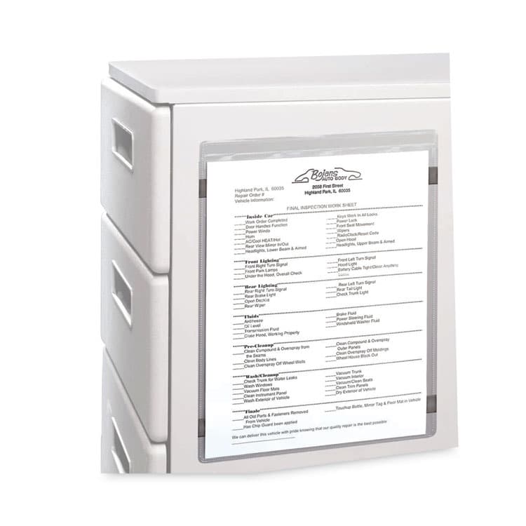 C-LINE PRODUCTS, Magnetic Shop Ticket Holders, Super Heavy-Duty, Top Load 8.5 x 11 Insert, Clear Front, 15/Box (CLI83911) thumbnail 2