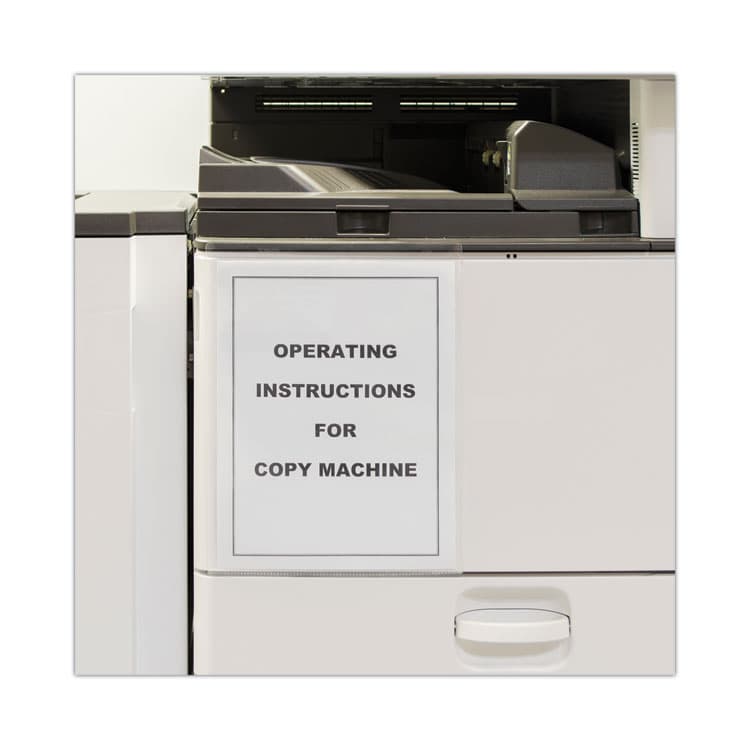 C-LINE PRODUCTS, Self-Adhesive Poly Shop Ticket Holders, Super Heavy-Duty, Top Load 8.5 x 11 Insert, Clear Front, 50/Box (CLI70911) thumbnail 3