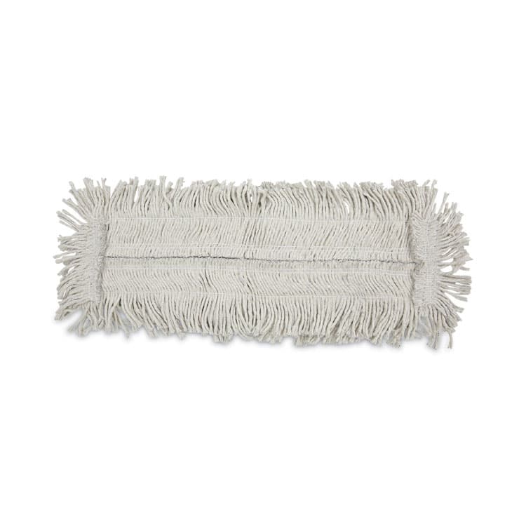 BOARDWALK Disposable Cut End Dust Mop Head, Cotton/Synthetic, 24 x 5, White (BWK1624)