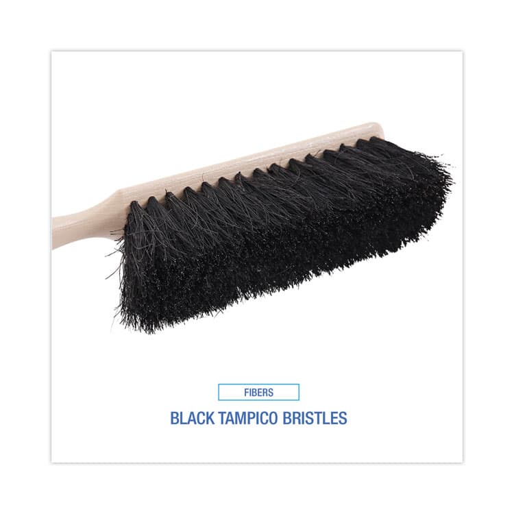 BOARDWALK Counter Brush, Black Tampico Bristles, 4.5" Brush, 3.5" Tan Plastic Handle (BWK5208) thumbnail 4