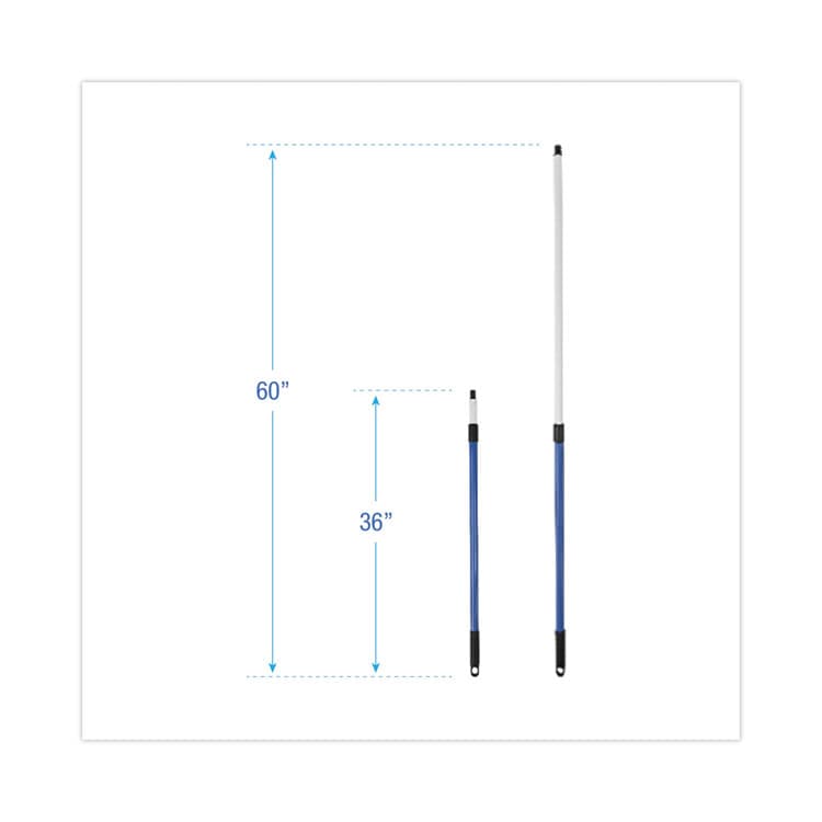 BOARDWALK Telescopic Handle for MicroFeather Duster, 36" to 60" Handle, Blue (BWK638) thumbnail 2