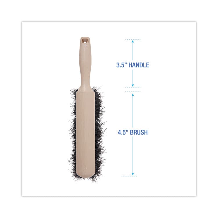 BOARDWALK Counter Brush, Black Tampico Bristles, 4.5" Brush, 3.5" Tan Plastic Handle (BWK5208) thumbnail 2