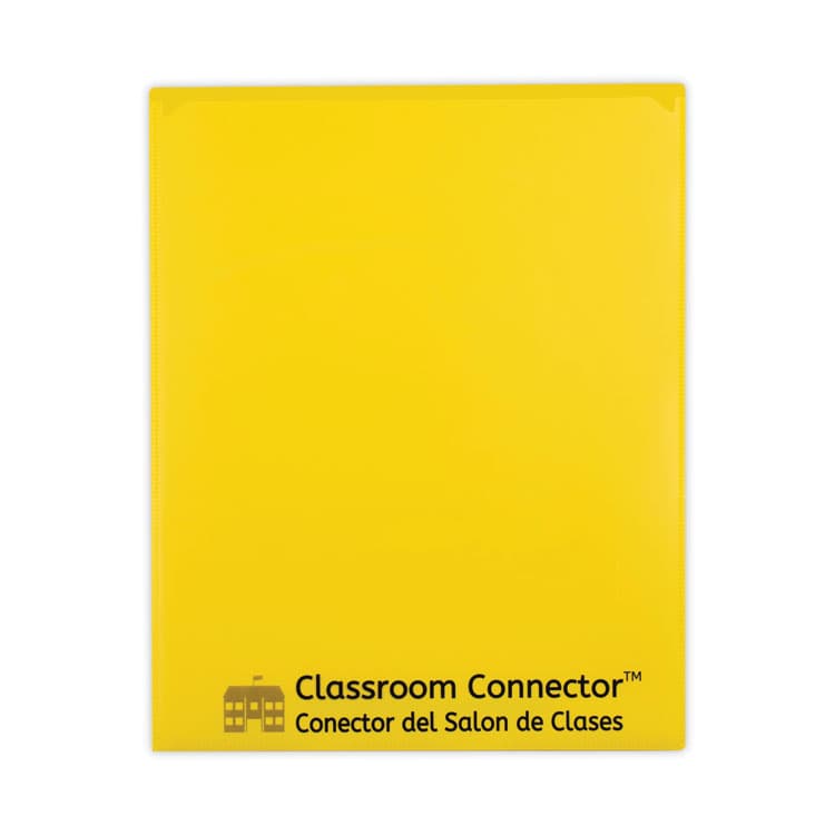 C-LINE PRODUCTS, Classroom Connector Folders, Accommodates 11 x 8.5 Sheets, Yellow, 25/Box (CLI32006)