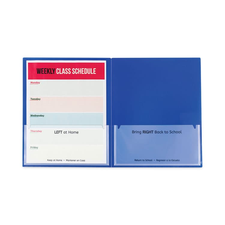 C-LINE PRODUCTS, Classroom Connector Folders, Accommodates 11 x 8.5 Sheets, Blue, 25/Box (CLI32005) thumbnail 4