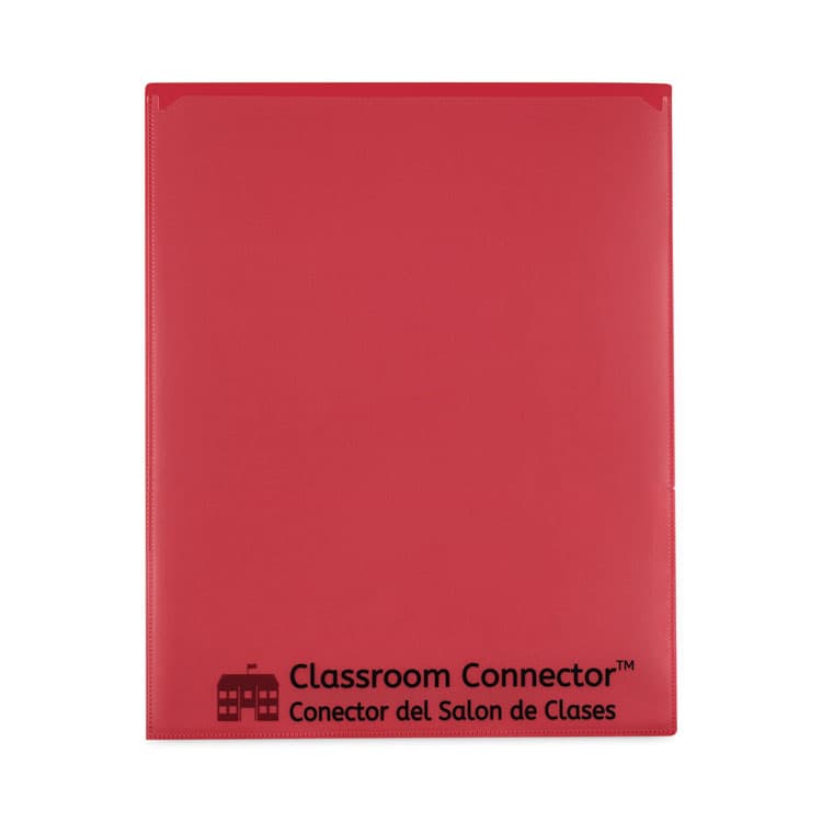C-LINE PRODUCTS, Classroom Connector Folders, Accommodates 11 x 8.5 Sheets, Red, 25/Box (CLI32004)