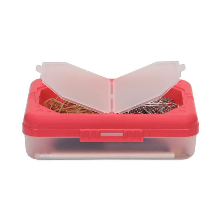 C-LINE PRODUCTS, Storage Box, 3 Compartments, 8.25" x 5.43" x 2.43", Assorted Colors, 12/Carton (CLI48500DS) thumbnail 3