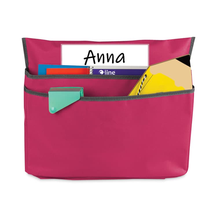 C-LINE PRODUCTS, Chair Cubbies for Most Classroom Chair Styles, Large, 18 x 13.25, Fabric/Vinyl, Sunset Red (CLI10417) thumbnail 4