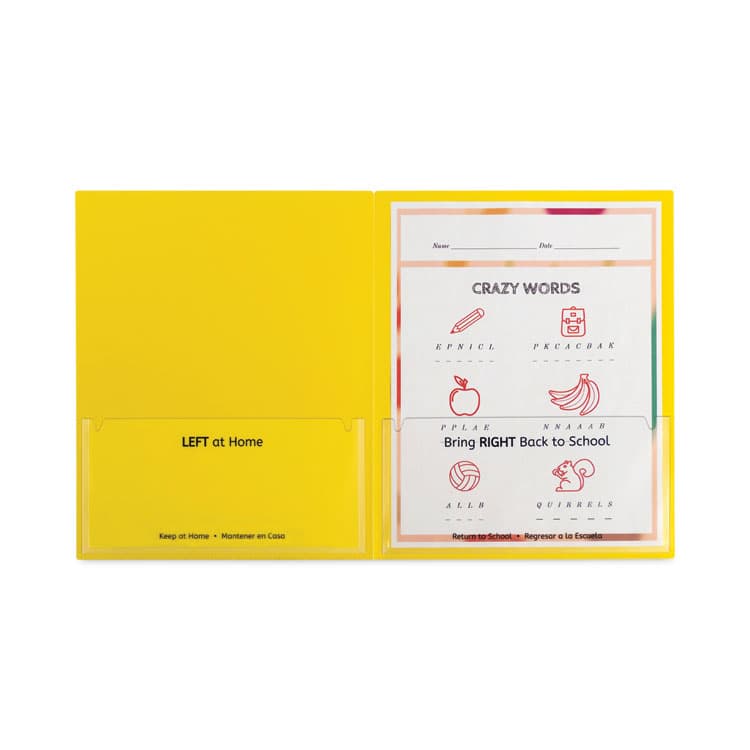 C-LINE PRODUCTS, Classroom Connector Folders, Accommodates 11 x 8.5 Sheets, Yellow, 25/Box (CLI32006) thumbnail 4