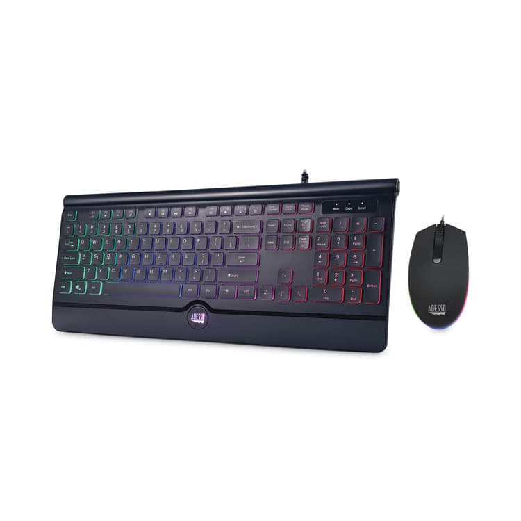 ADESSO Backlit Gaming Keyboard and Mouse Combo, USB, Black (ADEAKB137CB) thumbnail 4