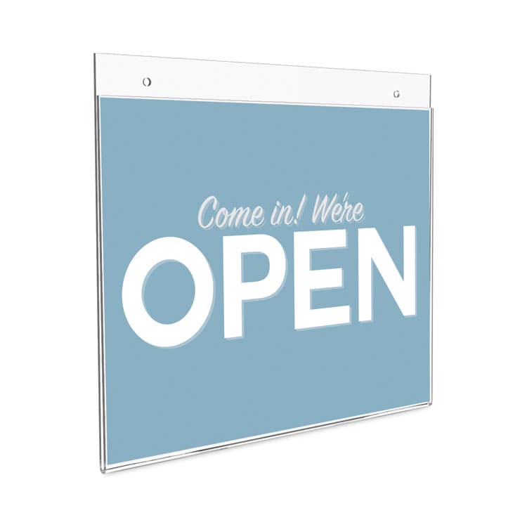 DEFLECTO CORPORATION Classic Image Wall-Mount Sign Holder, Landscape, 11 x 8.5, Clear (DEF68301) thumbnail 4