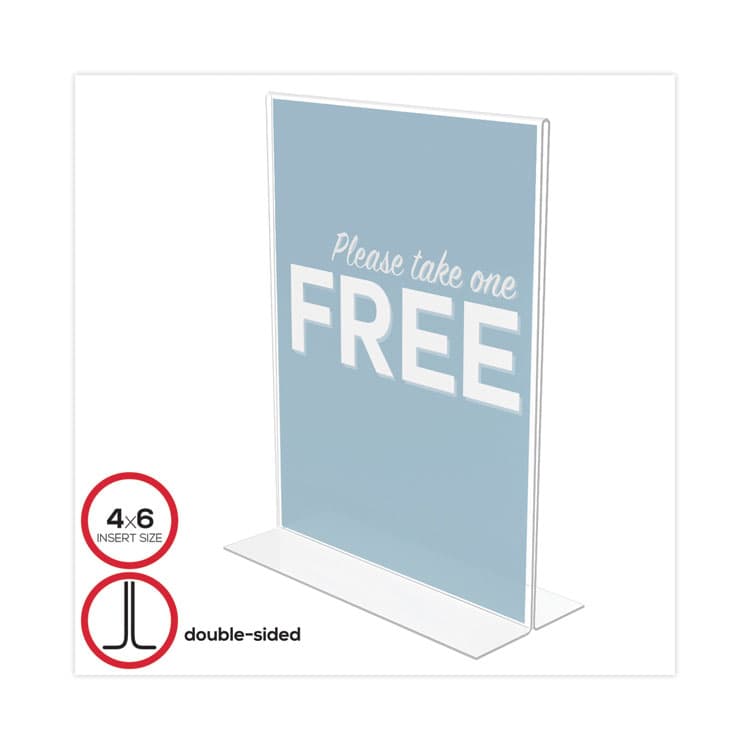 DEFLECTO CORPORATION Classic Image Double-Sided Sign Holder, 8.5 x 11 Insert, Clear (DEF69201) thumbnail 3