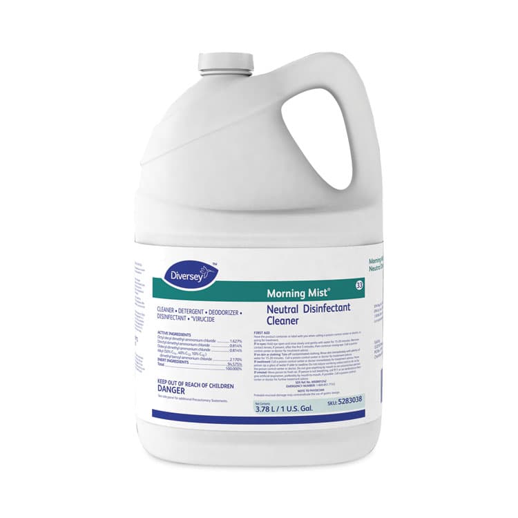 DIVERSEY Morning Mist Neutral Disinfectant Cleaner, Fresh Scent, 1 gal Bottle (DVO5283038) thumbnail 2