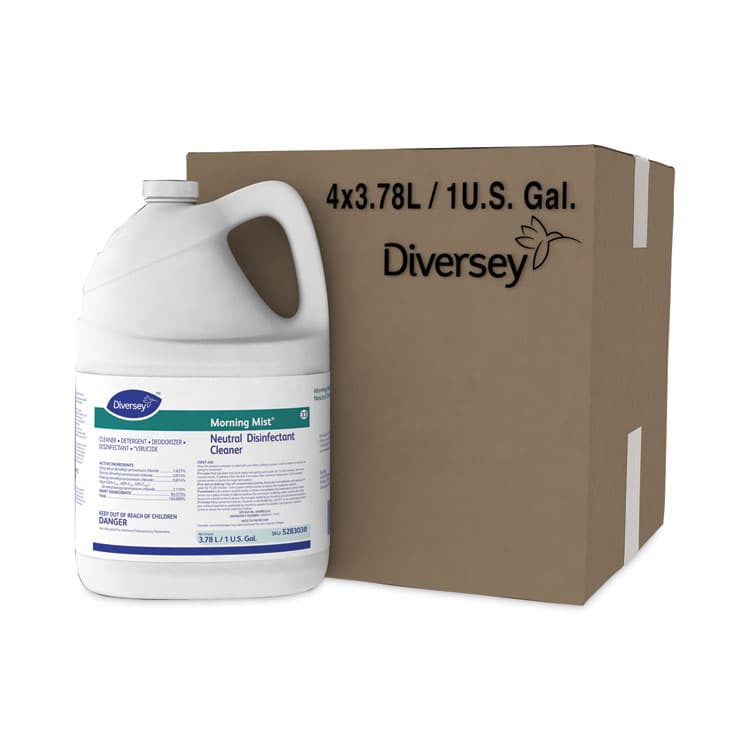 DIVERSEY Morning Mist Neutral Disinfectant Cleaner, Fresh Scent, 1 gal Bottle (DVO5283038)