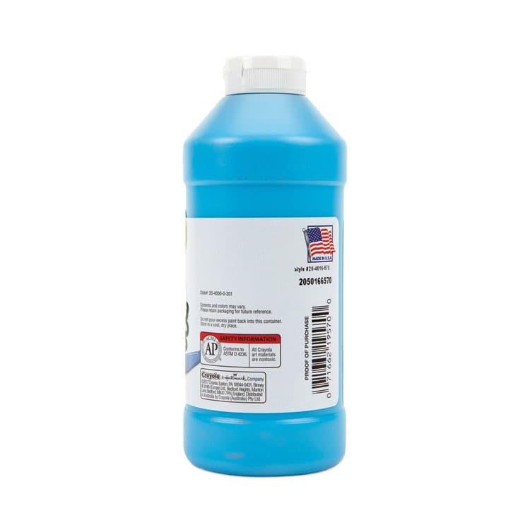 BINNEY & SMITH / CRAYOLA Portfolio Series Acrylic Paint, Brilliant Blue, 16 oz Bottle (CYO204016570) thumbnail 2