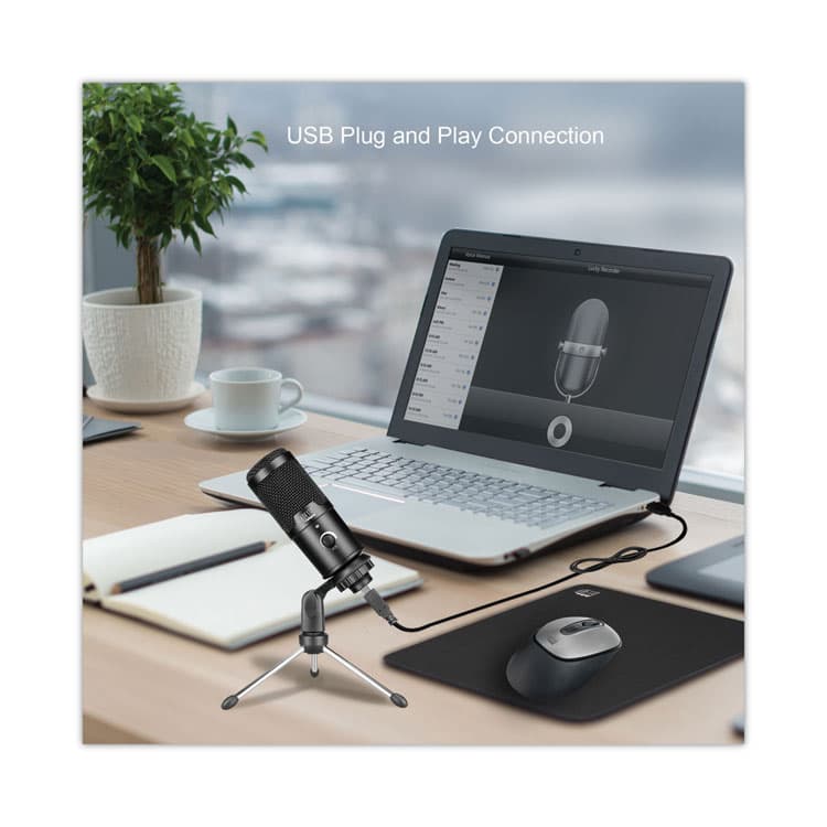 ADESSO Xtream M4 Cardioid Condenser Recording Microphone, Black (ADEXTREAMM4) thumbnail 4