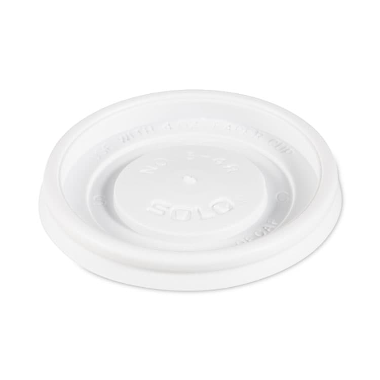 DART Polystyrene Vented Hot Cup Lids, Fits 4 oz Hot Cups, Plastic, White, 100/Pack, 10 Packs/Carton (SCCVL34R0007) thumbnail 2