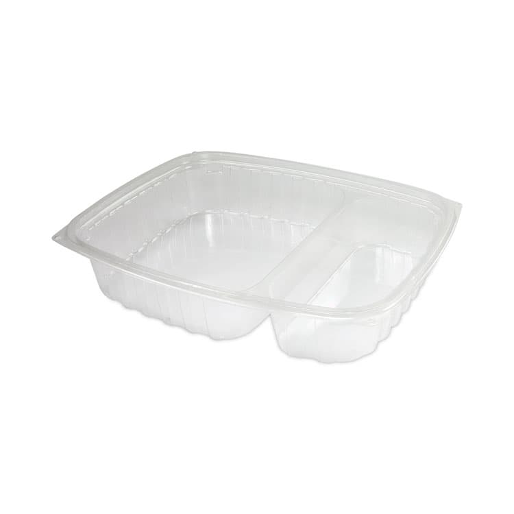 DART ClearPac Containers, 2 Compartments, 32.8 oz, 7.4 x 9 x 1.7, Clear, Plastic, 63/Pack, 4 Packs/Carton (DCCC30DE2R) thumbnail 3