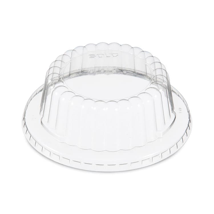 DART Flat-Top Dome PET Plastic Lids, For 12 oz Containers, 4.34" Diameter x 1.5" h, Clear, 1,000/Carton (SCCDF120090) thumbnail 2