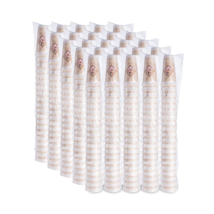 DART Cafe G Foam Hot/Cold Cups, 20 oz, Brown/Red/White, 500/Carton (DCC20X16G) thumbnail 3