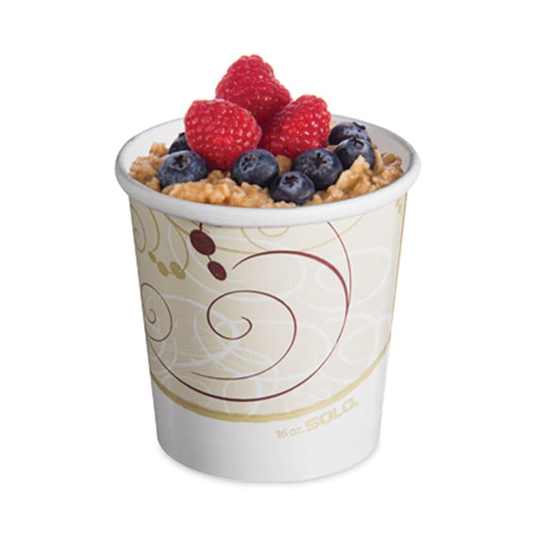 DART Flexstyle Double Poly Paper Containers, 16 oz, Symphony Design, Paper, 25/Pack, 20 Packs/Carton (SCCH4165SYM) thumbnail 3