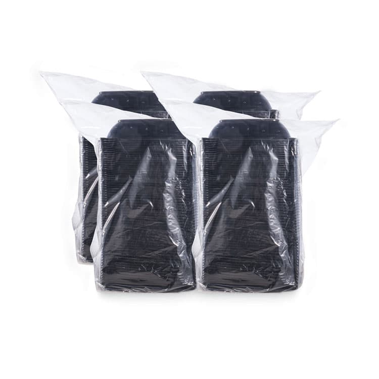 DART PresentaBowls Pro Black Square Bowls, 32 oz, 8.5 x 8.5 x 2, Plastic, 63/Bag, 4 Bags/Carton (DCCB32SB) thumbnail 4