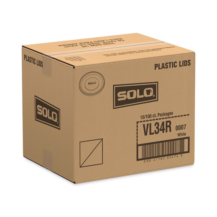 DART Polystyrene Vented Hot Cup Lids, Fits 4 oz Hot Cups, Plastic, White, 100/Pack, 10 Packs/Carton (SCCVL34R0007) thumbnail 4