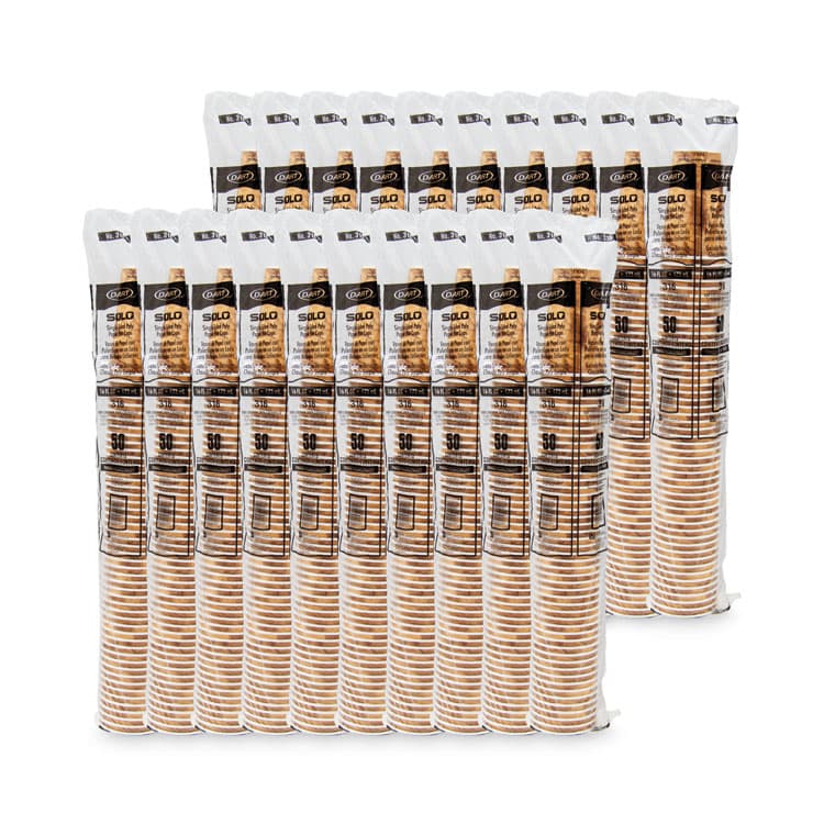 DART Mistique Hot Paper Cups, 16 oz, Mistique Design, 50/Sleeve, 20 Sleeves/Carton (SCC316MS) thumbnail 4