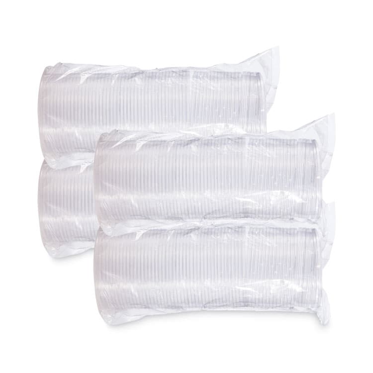 DART PresentaBowls Clear Flat Lids, 5.4" Diameter x 0.3" h, Plastic, 504/Carton (DCCC16BL) thumbnail 4