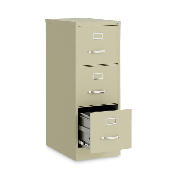 ALERA Three-Drawer Economy Vertical File, Letter-Size File Drawers, 15" x 22" x 40.19", Putty (ALEHVF1541PY) thumbnail 2