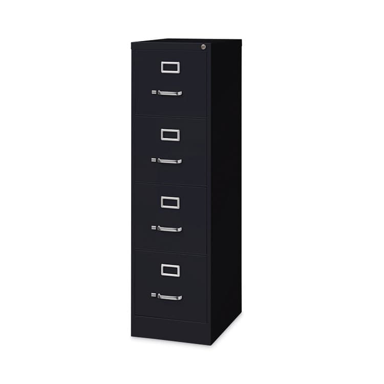 ALERA Four-Drawer Economy Vertical File, Letter-Size File Drawers, 15" x 22" x 52", Black (ALEHVF152252BL) thumbnail 2